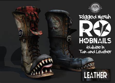 Second Life Marketplace - RO - Hobnail Boots - LEATHER