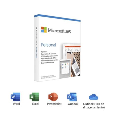 Microsoft 365 Personal Suscripción 1 Año 1 Usuario 5 Dispositivos Ticotekcom