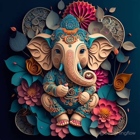 God Ganesha Ai In 2023 Ganesh Art Paintings Ganesh Art Ganesha Art