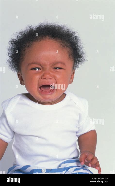 Baby Boy Crying Stock Photo Alamy