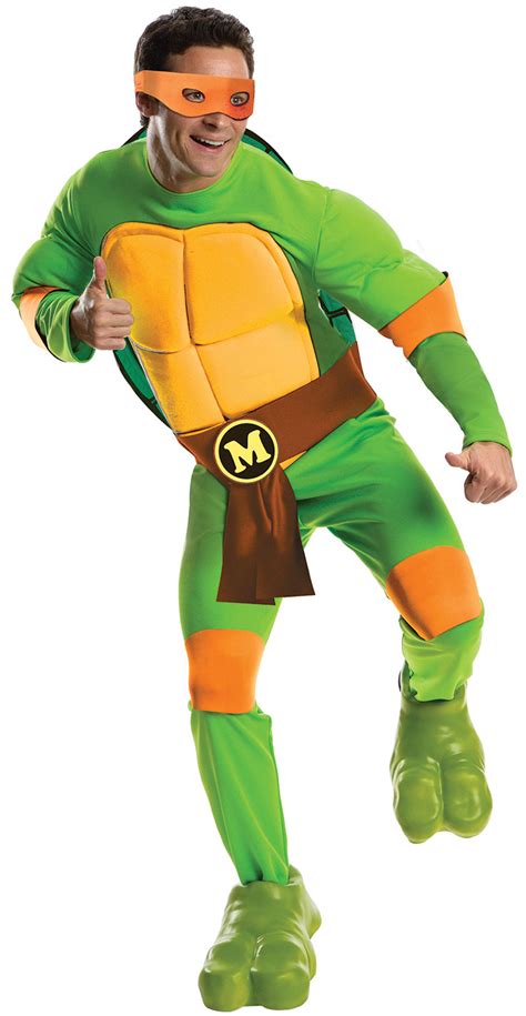 Teenage Mutant Ninja Turtles Deluxe Michelangelo Adult Costume ...