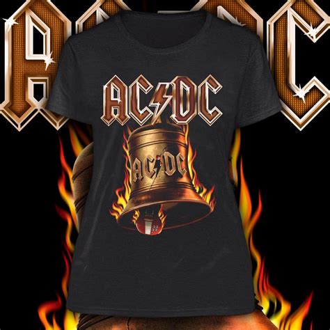 Ac Dc Hell S Bells Polera De Mujer Algod N Impresi N Dtg Poleras