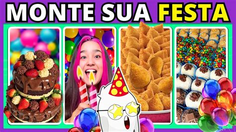 Monte A Sua Festa De Anivers Rio Edi O Comida Jogo Das