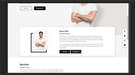 Responsive Personal Portfolio Website Using HTML By Touseeqijaz Codester