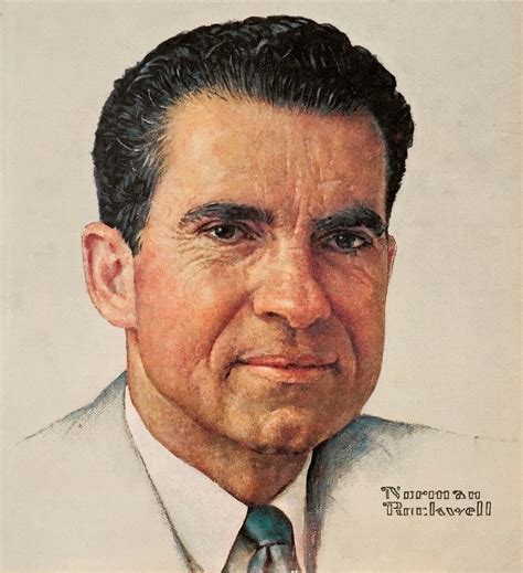 Richard Milhouse Nixon 1960 By Norman Rockwell Paper Print Norman