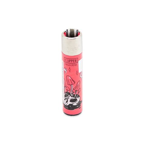 Isqueiro Clipper Grande Melting Psycho Cogumelo Rosa Zé Fumaça