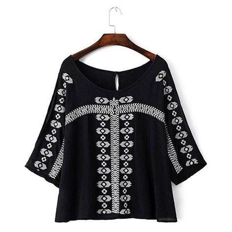 Yoins Yoins Embroidered Cold Shoulder Blouse Blouse Cold Shoulder