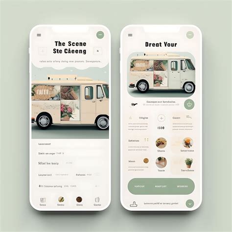 Premium Photo | Mobile App of Vegan Food Truck Sustainable and Eco Friendly Concept Design Food ...