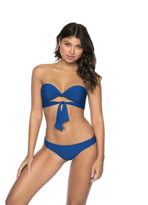 Pilyq Island Blue Padded Bandeau Bikini