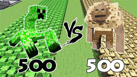 Mutant Creepers Vs Mutant Husks In Minecraft Youtube