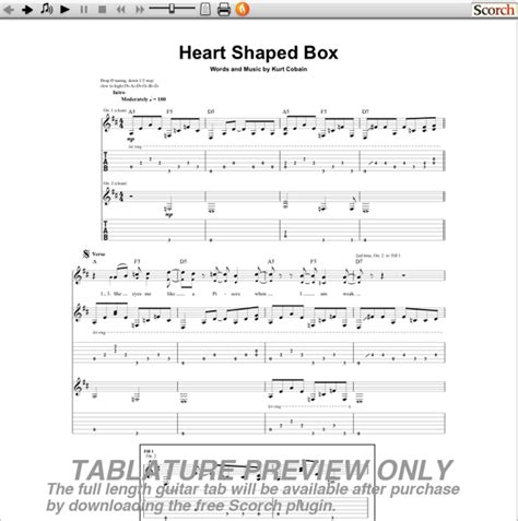 Nirvana Heart Shaped Box Guitar Tab | GuitarInternational.com