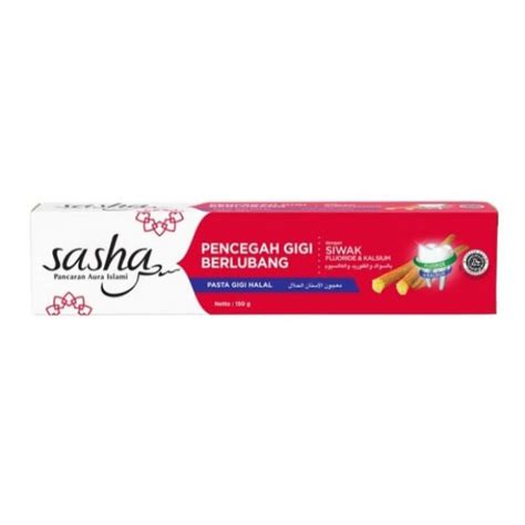 Jual SASHA PENCEGAH GIGI BERLUBANG SIWAK FLUORIDE KALSIUM 150G