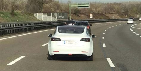 A rare Tesla Model 3 spotted in Germany, reportedly with new charging ...