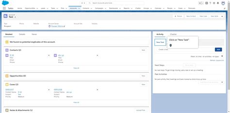 How To Create A New Task Under Accounts In Salesforce Lightning A