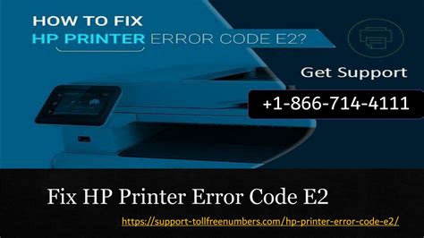 Ppt How To Fix Hp Printer Error Code E2 1 866 714 4111 Hp Printer