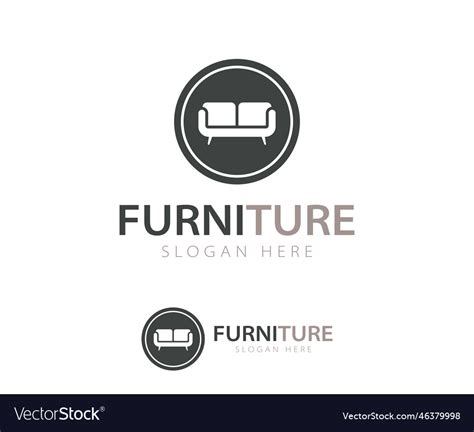 Modern Furniture Logo Design Template Royalty Free Vector