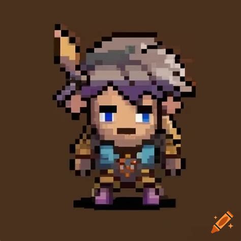 Pixel Art Sprite Of A Goat Character On Craiyon