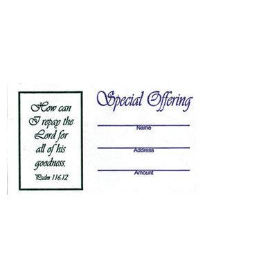 SPECIAL OFFERING ENVELOPES - Church of Christ Resources