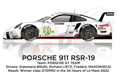 Porsche 911 Rsr 19 N91 Twenty Eighth 24 Hours Of Le Mans 2022