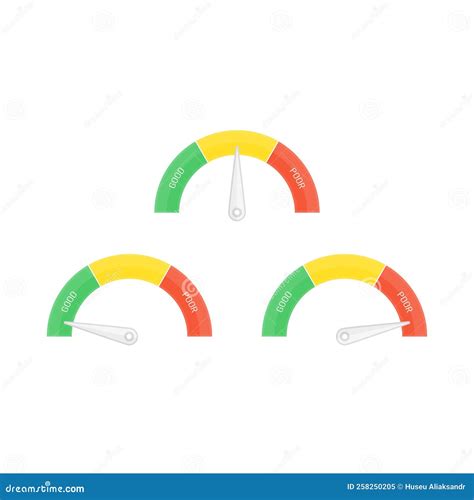 Vector Credit Score Set Stock Vector Illustration Of Loan 258250205