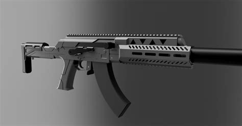 Sci Fi Airsoft Ak By Ja3d Download Free Stl Model