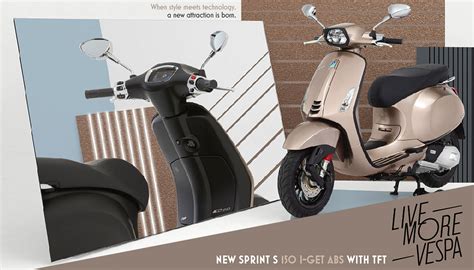 Ra mắt Vespa Sprint S 150 i Get ABS 2021 với 2 màu mới màn hình điện tử