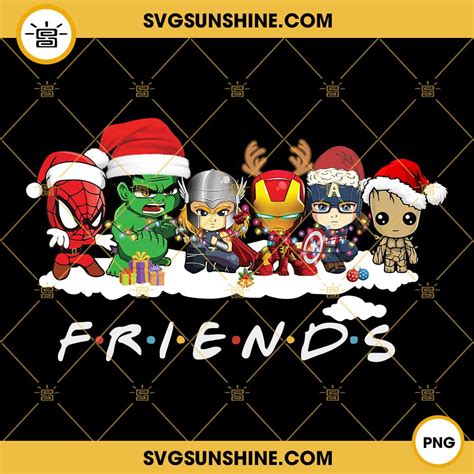 Superhero Friends Christmas Png Marvel Avengers Christmas Png File