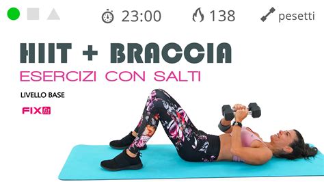 Cardio HIIT E Tonificazione Braccia Con Salti Esercizi Per Principianti