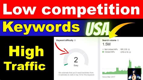 Usa Low Competition Keywords With High Traffic High Search Volume Low