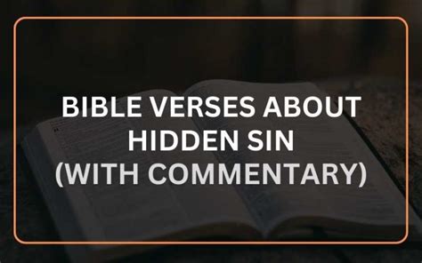 25 Bible Verses About Hidden Sin (With Commentary) - Scripture Savvy