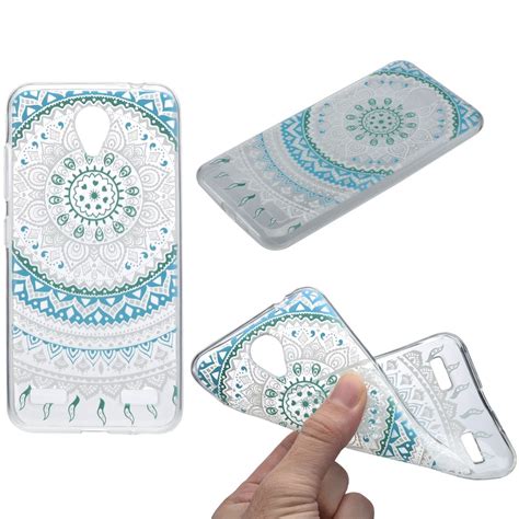 Henna Cover F R Zte Blade V Lite Case Schutz H Lle Silikon Sonne Blau