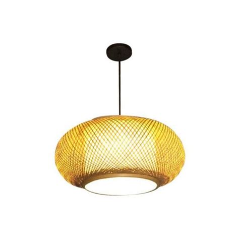 Lampe Suspendue En Bambou Naturel En Rotin Tiss Vintage Suspension De