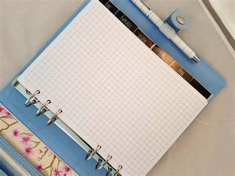 A5 Grid Paper Grid Planner Inserts Planner Grid Notepaper Filofax Grid Paper Refill Planner ...