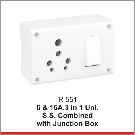 R 551 6 And 16a 3 In 1 Universal Ss Combined With Junction Box 240 V At