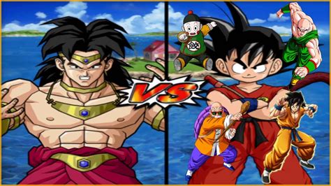 Dragon Ball Z BT3 Broly VS Kid Goku Yamcha Tien Chiaotzu Master