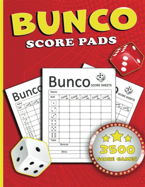 Buy Bunco Score Sheets Bunco Score Sheets 3500 Score Games For