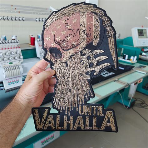 Valhalla Viking Large Back Patch For Custom Biker Vest Etsy