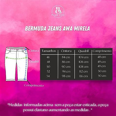 Bermuda Jeans Awa Mirela Plus Size Belíssima 48 Belissima48