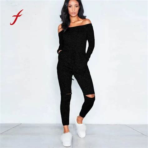 Feitong Women Summer Clubwear Sexy Overalls Night Club Long Sleeve