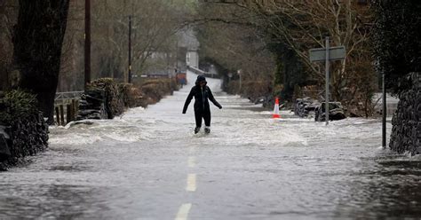 Flood Alerts And Weather Warning In Place As North Wales Village