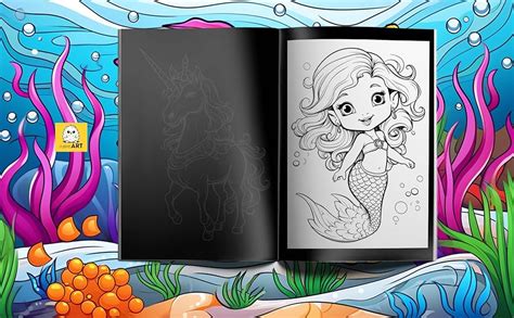 Sirene E Unicorni Da Colorare Libro Da Colorare Per Bambini