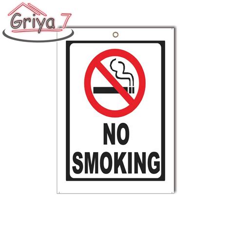 Jual Griya I Tanda Peringatan Dilarang Merokok I No Smoking Hiasan