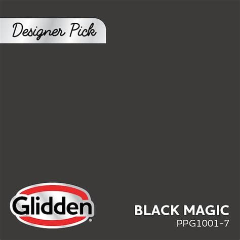 Glidden 8 Oz PPG1001 7 Black Magic Satin Interior Paint Sample PPG1001