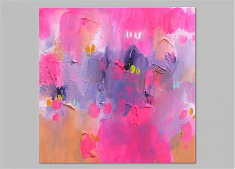 Pink Abstract Painting Pink Abstract Painting Hand Painting Art