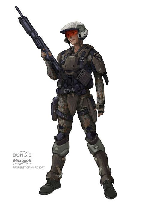 Unsc Female Marine With Shotgun Halo Киберпанк Дизайн персонажей и