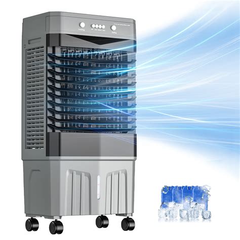 Auertech Portable Evaporative Air Cooler 3 In 1 Swamp Cooler With 4 Ice Boxes Auto Oscillation