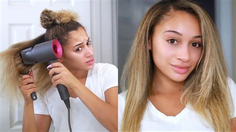 Curly To Straight Hair Tutorial Updated Youtube