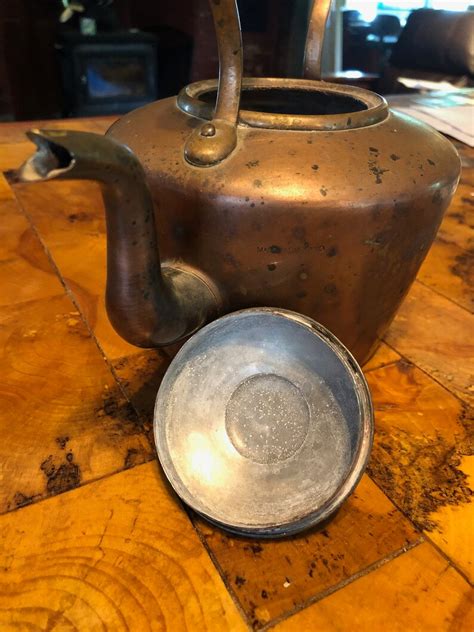 On Sale Antique Copper Tea Kettle English Copper Tea Pot Solid Copper