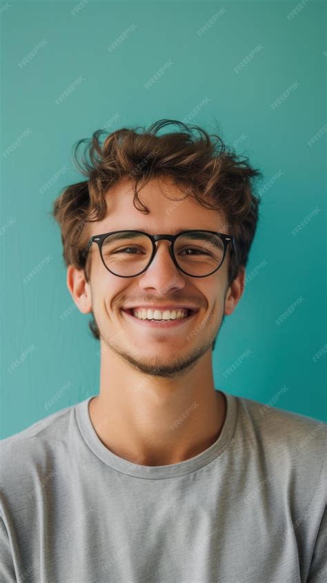 Premium Photo Smiling Man With Glasses