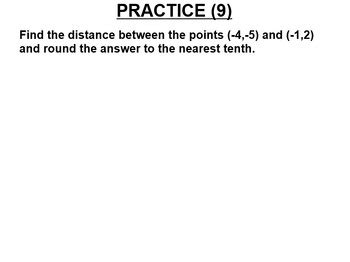 Math Find Distances In The Coordinate Plane Tpt